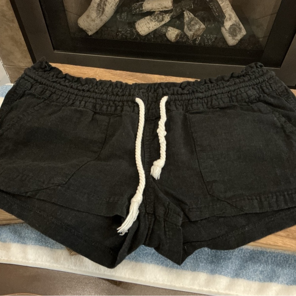 Roxy Black Athletic Shorts with Elastic Waistband! Sz. M! Black! Excellent Used!